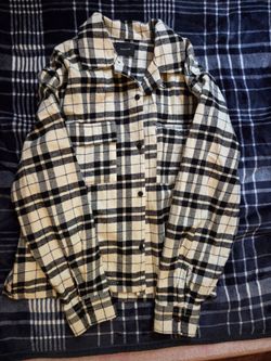 White and Black Pacsun Flannel