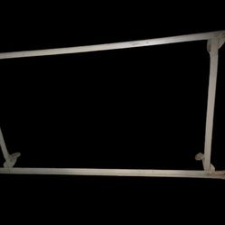 Adjustable metal Twin size bed frame on wheels