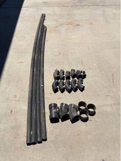 Black outdoor and sewage PVC pipe