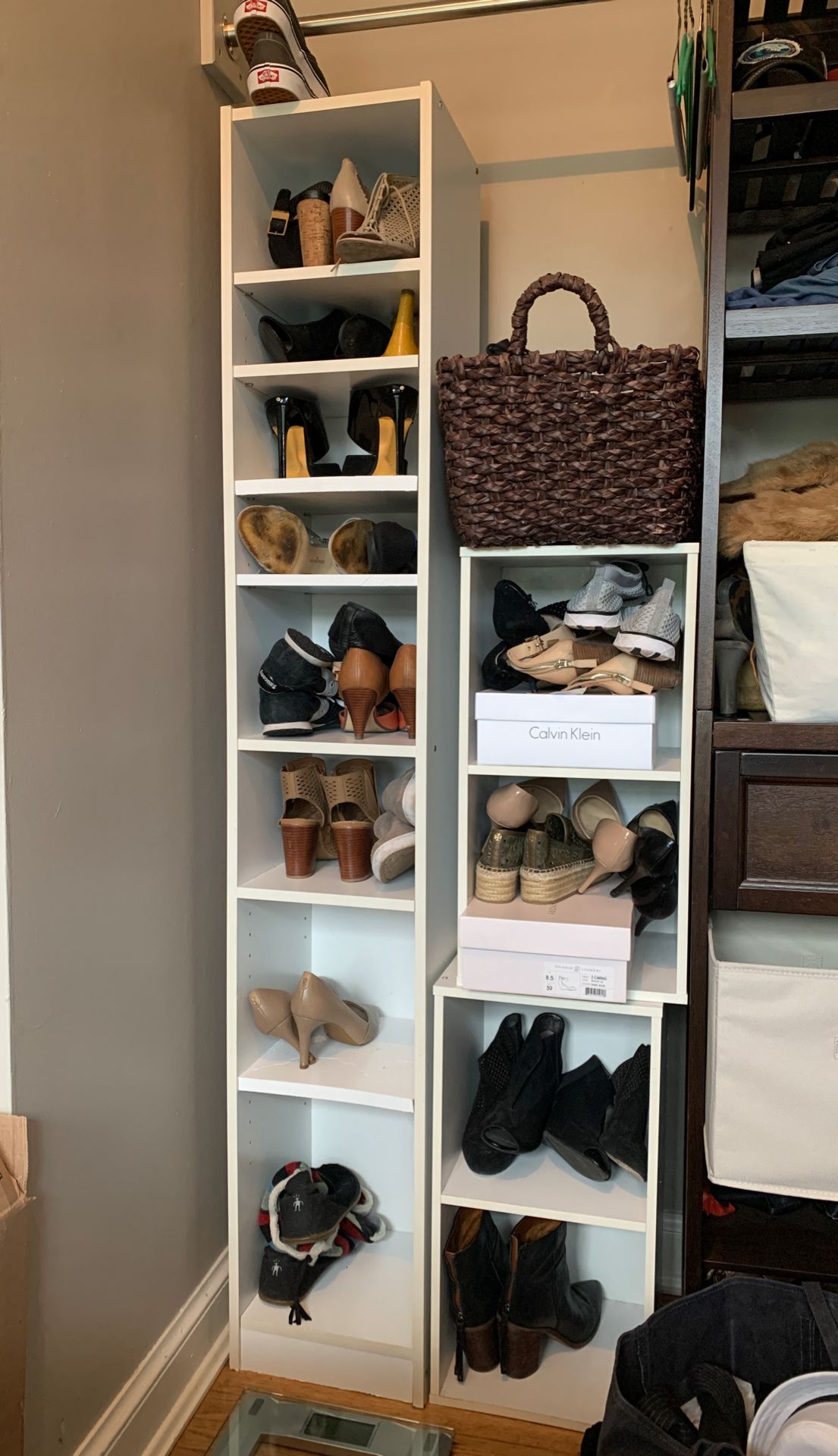 Shoe cubbies, bookshelves and/or storage