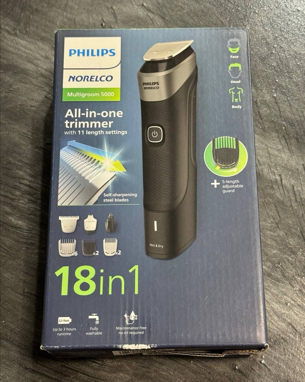 NEW Philips Norelco Multigroom Series 5000 18 Piece, Beard Face, Hair, Body SEALED