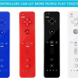 Wii Controller 4 Pack, Wii Remote Controller, Compatible with Nintendo Wii/Wii U, With Silicone Case and Wrist Strap (Black+White+Dark Blue+Red)

....