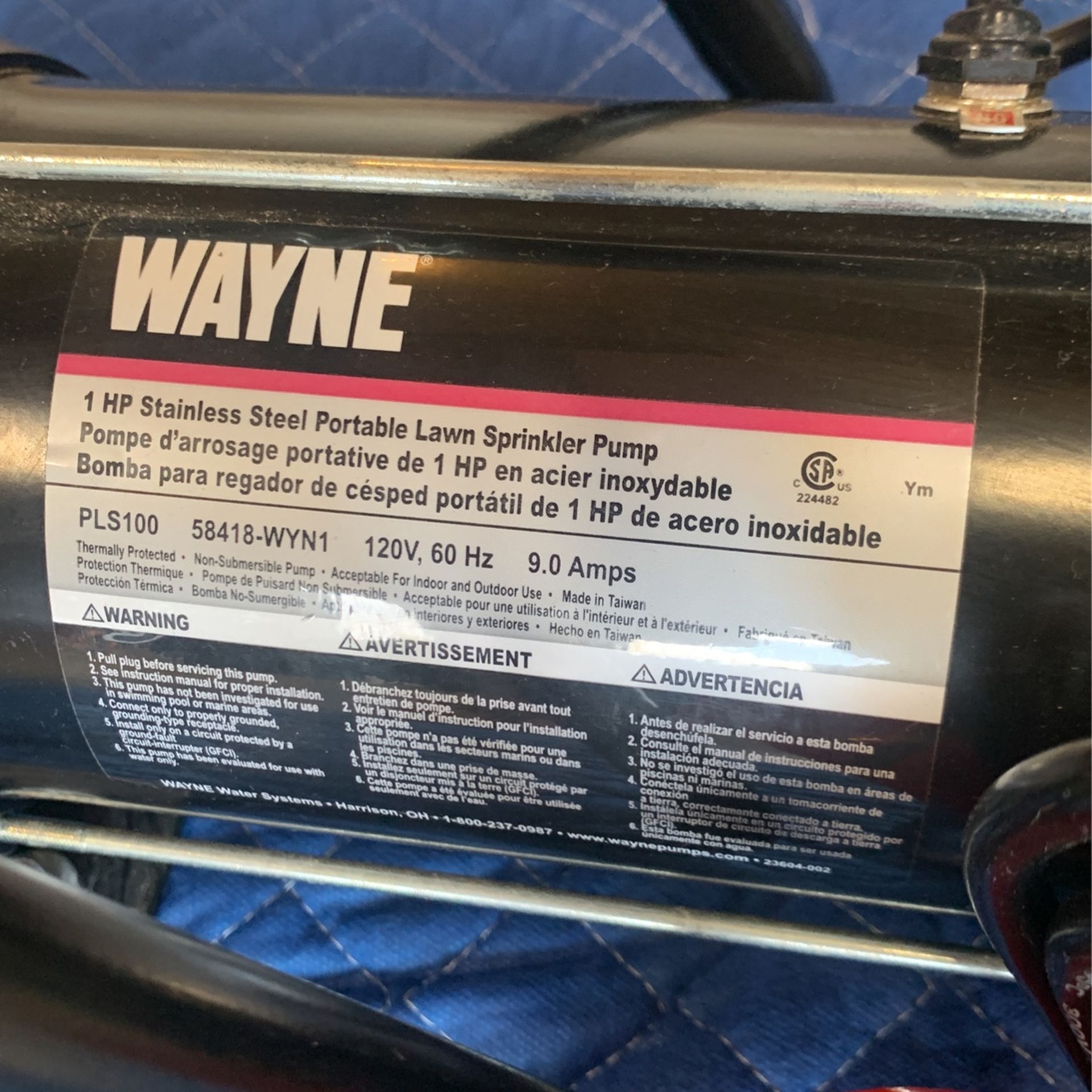 Wayne 1 Horsepower Lawn Sprinkler Pump for Sale in La Mirada, CA OfferUp