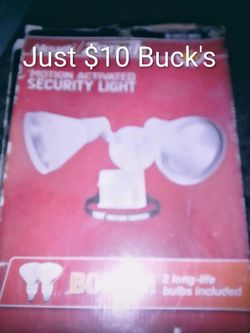 Motion Activated Security Light.. "Bonus Included"