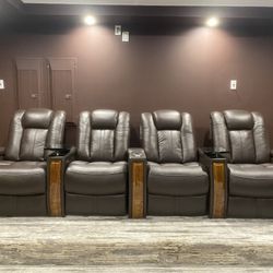 Home Theater 4 Piece Recliner Sofa Set