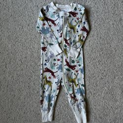 Hanna Andersson Organic Cotton Animal Print Zip Pajamas – 12–18 Months
