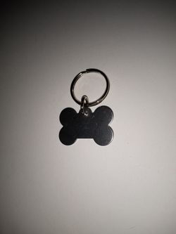 Dog Bone Shaped Metal Pet ID Tag Silver Color