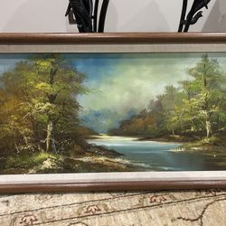 Vintage Art Canvas In Frame 