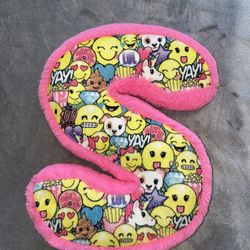 Letter S Justice Emoji Pillow
