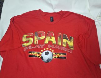 Spain Soccer World Cup T shirt size XLarge