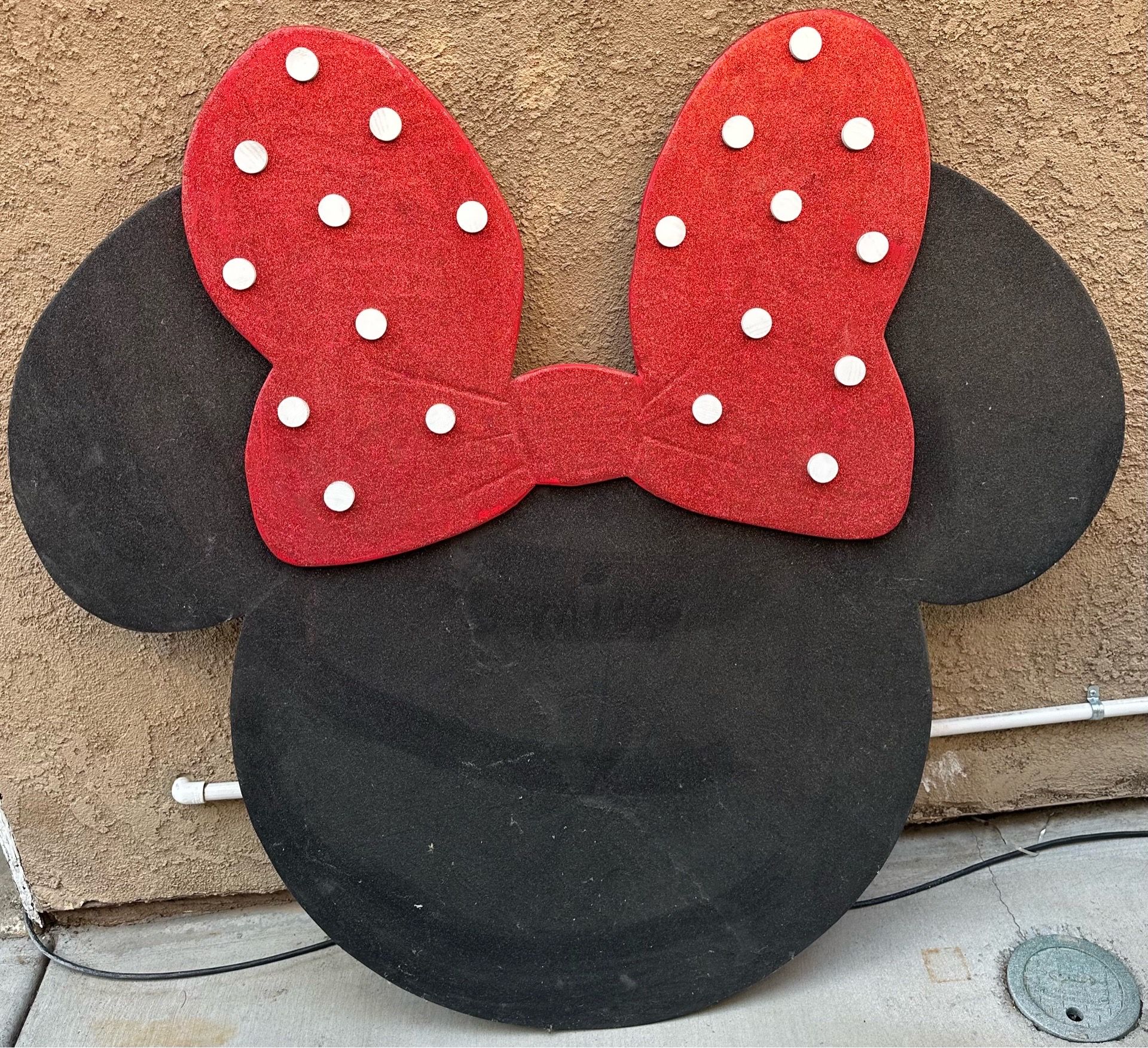 Hand-Made Wooden Minnie Mouse