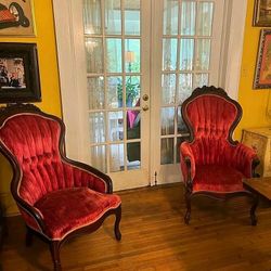 2 Beautiful Antique Victorian Parlor Chairs