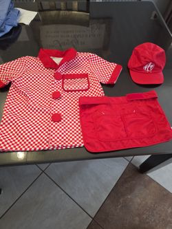 Childs pretend play Shirt Apron Hat set