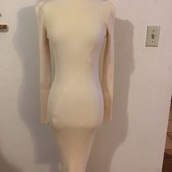 MERINO RIB TURTLENECK DRESS BY WOLFORD SIZE SMALL 