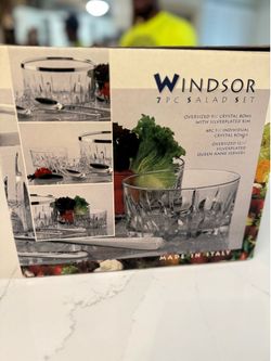 7 piece Glass Salad Set