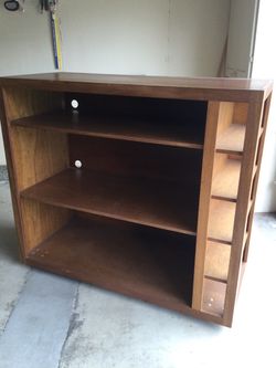 Solid wood cart on wheels