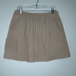 NWOT J. Crew Corduroy Khaki Pocket Mini Skirt