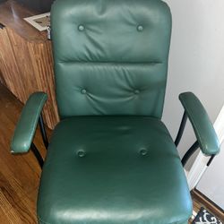 Green desk chair
