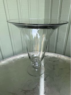 Large glass vase unique