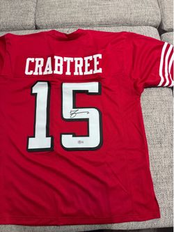 MICHAEL CRABTREE AUTOGRAPHED SIGNED Custom Jersey - Beckett Coa - 49ers