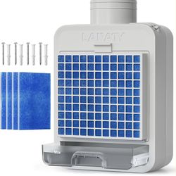 3-in-1 Indoor Dryer Vent, 4Pcs Polyester Filter, Stainless Steel Screen Filter, Lint Captured Water Drawer, Dryer Vent Kit with Weight Control Safety 