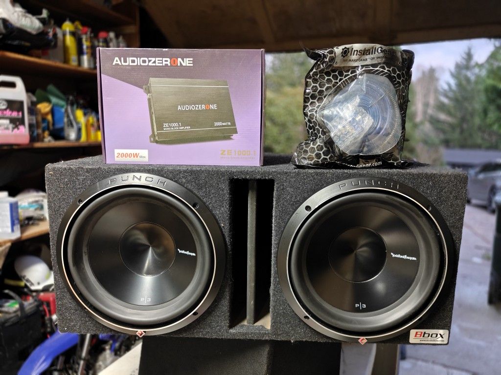 Rockford P3 12s Ported Box 2000 Watt Amp And Wiring Kit