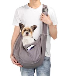 OWNPETS Pet Sling Carrier, Pet Sling Carrier Bag Safe,Fit 10~15lb Cats&Dogs, Comfortable, Adjustable, Perfect for Daily Walk, Outdoor Activity and Wee