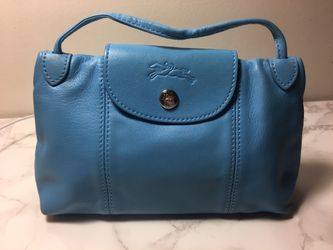 longchamp le pliage small crossbody blue