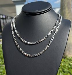 Jewelry Tiffany & Co Venetian Link Box Chain Necklace 36" 4mm Sterling Silver 925