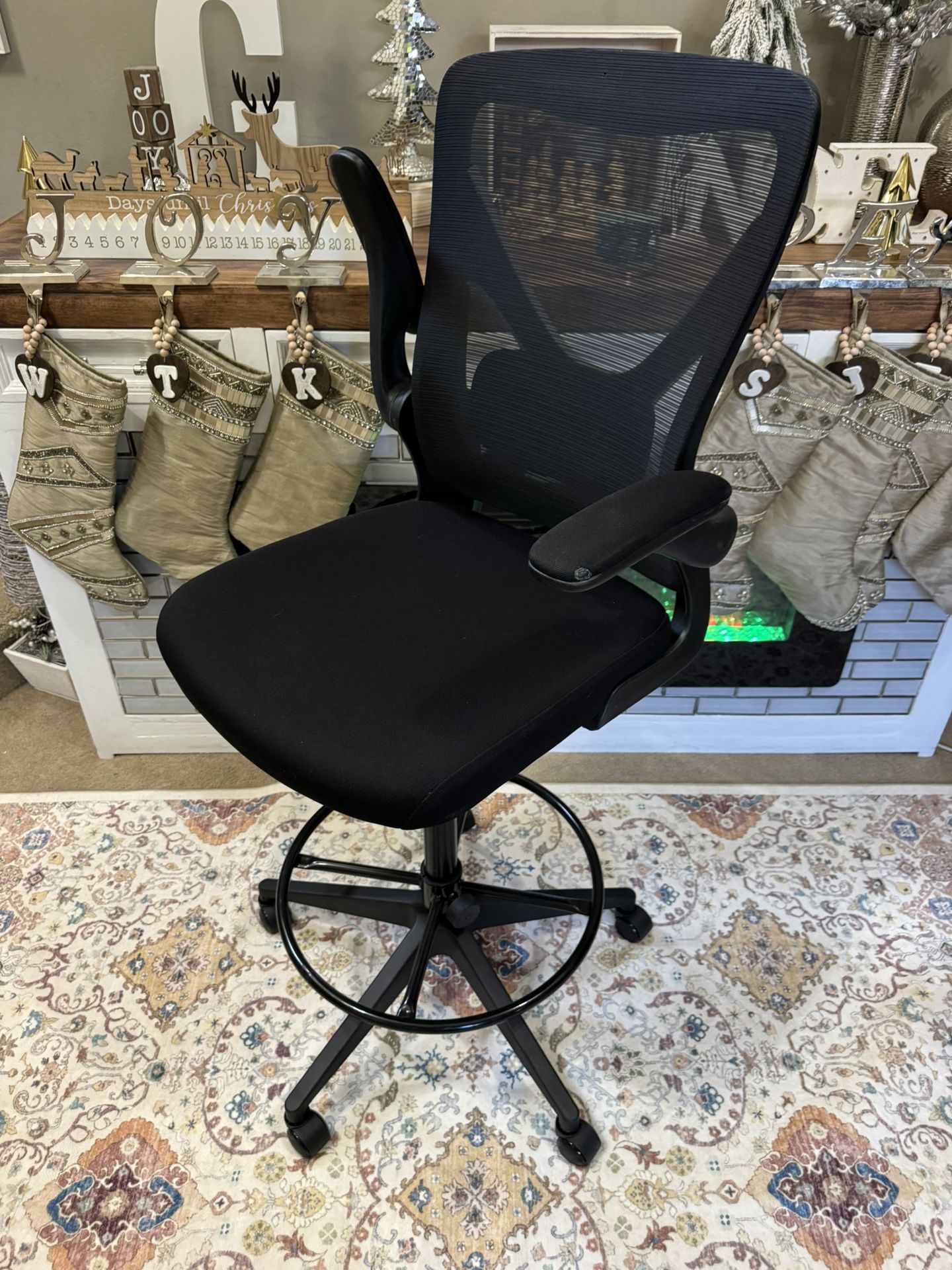 Comfy Drafting Standing Desk Office Chair