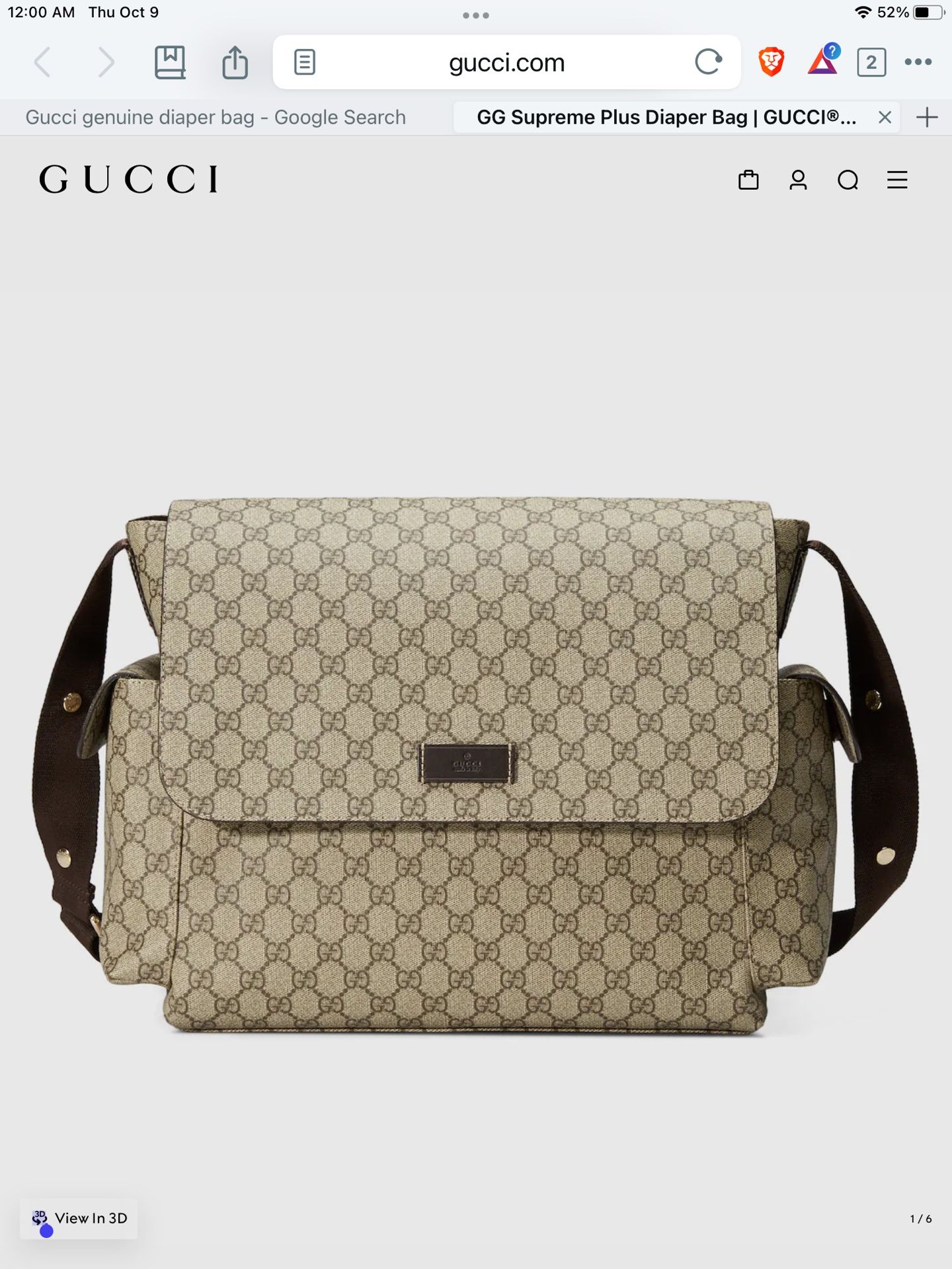 GUcci Diaper bag.