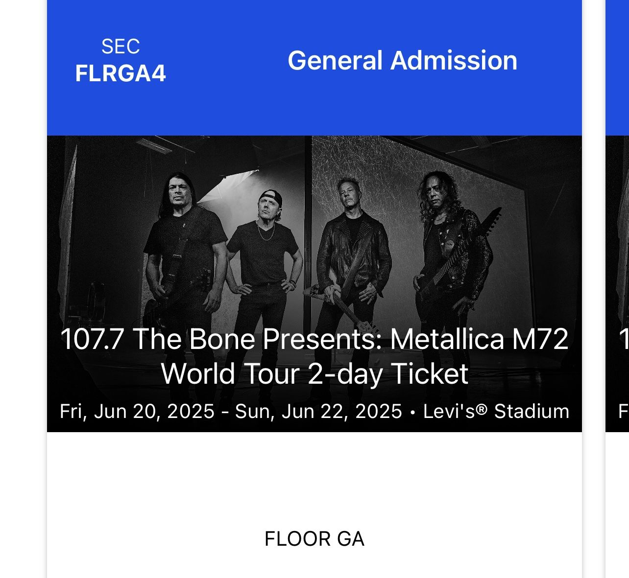 Metallica Floor Level