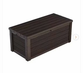 Eastwood 150 Gal. Weather Resisitant Large Plastic Resin Outdoor Storage Deck Box in Brown