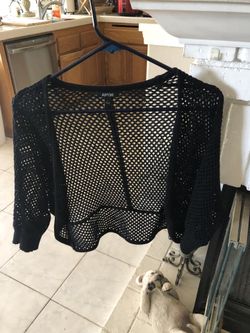 Black net top