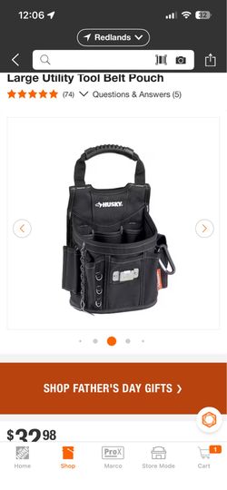 Husky tool belt pouch