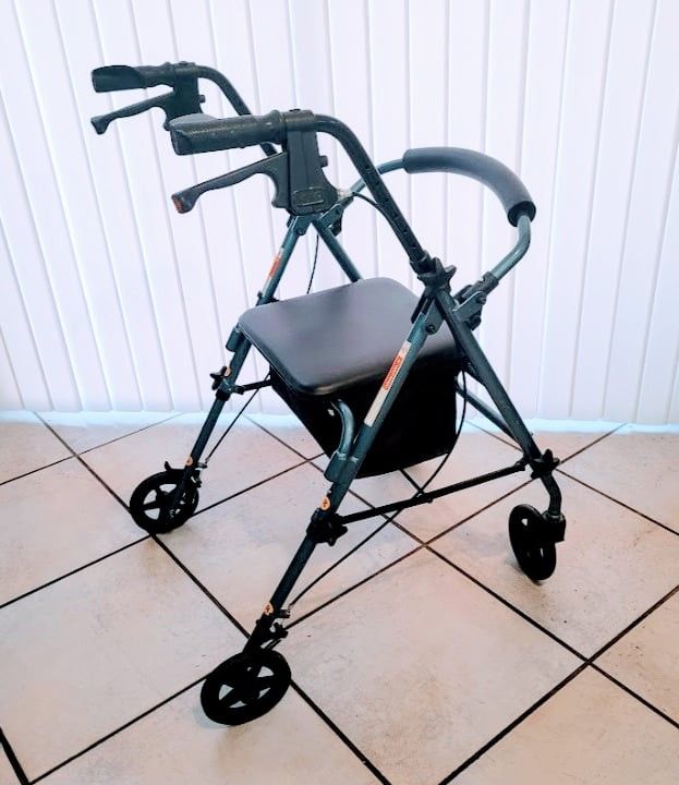 Blue Aluminum Rollator with 6-inch Wheels (Nova)