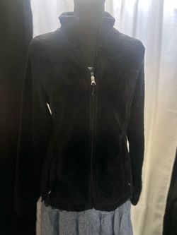 Cute soft black zip up