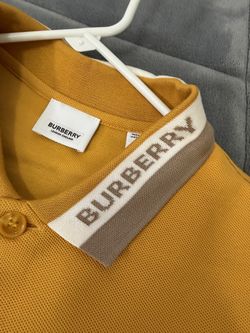 Burberry Edney Logo Collar Polo (Color: Marigold)