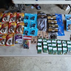 Assorted Hardware,  Hooks, Hangers, Screwdrivers Eyes, Magnetic Clips, Clip Rings, Holdbacks, Suction Cups
