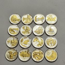 U.S Quarters With Clear Acrylic Coating 
