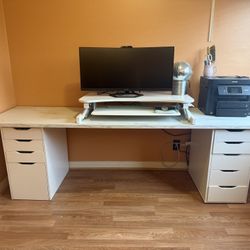IKEA Countertop, white marble effect/laminate - Desk 