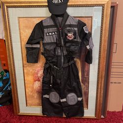 Unisex Swat Costume with Swat Hat , Badge, Whistle, Telescope and Flashlight 