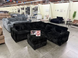 New Black Sectional 