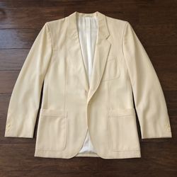 Gucci Made in Italy 100% Wool White Blazer Jacket Size Mens US Regular 38