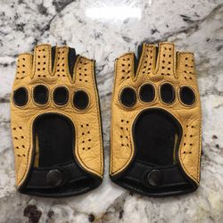 1/2 Finger Leather Driving Gloves 