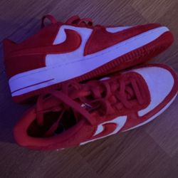 Nike Air Force 1 red trainers. Size Us y 7