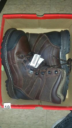 MEN'S WORK BOOTS STEEL TOE WATERPROOF SLIP SIZE 9.5..10..10.5..11..12 NEW