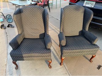 Twin wingback chairs