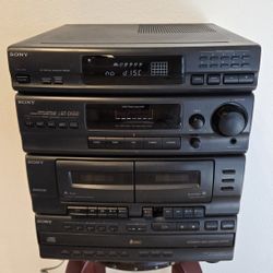 Vintage Sony LBT-D550 Stereo System CD Changer 5 Disc Dual Cassette PlsCDesc