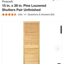 NEW Shutters, Different Styles & Sizes